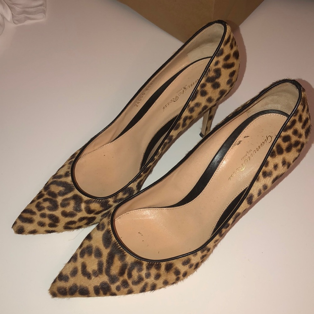 Gianvito Rossi Leopard Hair Heels